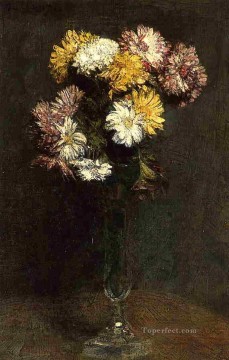 Crisantemos3 pintor de flores Henri Fantin Latour Pinturas al óleo